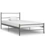vidaXL Рамка за легло, сива, метал, 90x200 см（SKU:286493, снимка 1 - Спални и легла - 44653826