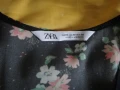 Нова черна флорална мини рокля Zara, размер XS, снимка 9