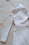 Стилно бяло палто от кашмир, снимка 9