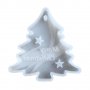Merry Christmas Коледен Коледна Елха силиконов молд с вдлъбнатина за фондан шоколад смола висулка
