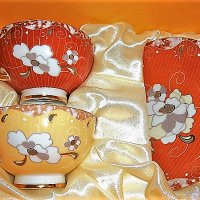 Луксозен порцелан чаши за кафе с букет цветя, снимка 3 - Подаръци за жени - 31731179