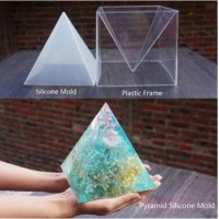 3D Огромна Пирамида 15 см Оргонит силиконов молд форма калъп смола за  и бижута и декорация  глина , снимка 5 - Форми - 30936088
