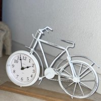 Ретро Часовник колело, бял, снимка 1 - Стенни часовници - 37927798