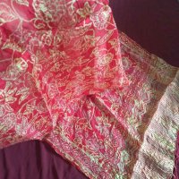 Голям копринен шал с подарък., снимка 11 - Шалове - 30342681