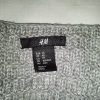 Сива плетена блуза с остро деколте номер xs, снимка 2 - Жилетки - 37582063