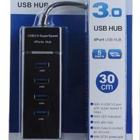 Високоскоростен USB хъб, Модел Combo 4, Разклонител, 4 порта, USB 3.0, снимка 14 - Кабели и адаптери - 36874346