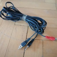 Кабел 3,5mm JACK(м)/2xRCA(м) 5 м , снимка 1 - Други - 31104099