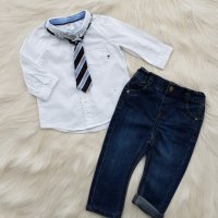 Детски официален комплект 6-9 месеца дънки риза и вратовръзка, снимка 10 - Комплекти за бебе - 40774830