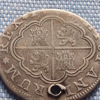 Сребърна монета 2 реала Филип пети Сеговия Испания 13780, снимка 12 - Нумизматика и бонистика - 42871784