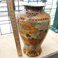 Японска порцеланова ваза Сатцума SATSUMA , снимка 4 - Антикварни и старинни предмети - 42466883