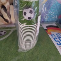 Подложна салфетка,чаши и ролка с футболни мотиви, снимка 2 - Други - 30027368