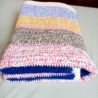 Ръчно плетено памучно одеяло, снимка 6 - Олекотени завивки и одеяла - 42078956