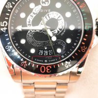 Gucci Dive 45.5mm Snake 200 meters метра мъжки часовник като нов, пълен комплект, снимка 17 - Мъжки - 39687159