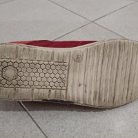 Български мъжки обувки, естествена кожа, фирма Неда, червени, номер 43, снимка 7 - Спортно елегантни обувки - 25495225