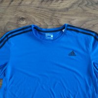  adidas blue Essential 3 Stripe - страхотна мъжка тениска, снимка 3 - Тениски - 37452857