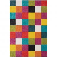 Килим с цветни квадрати, снимка 1 - Килими - 38458682