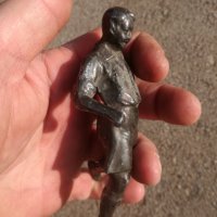 Метална фигурка от Френски часовник футболист, снимка 3 - Антикварни и старинни предмети - 30768463