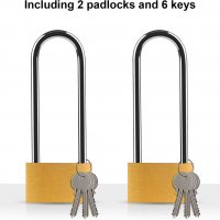Нови 2 броя Катинар с ключове Ключалка заключване защита кражба обир, снимка 5 - Други стоки за дома - 40006876
