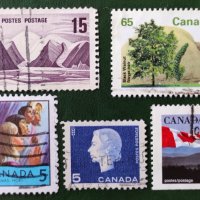 Канада, лот - 5 различни марки от 1962 до 1991 г., 1*45, снимка 1 - Филателия - 37638068