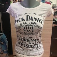 Бяла тениска JACK DANIELS, снимка 1 - Тениски - 42806082