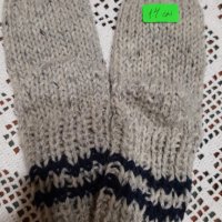 Ръчно плетени детски чорапи 100% вълна, снимка 5 - Чорапи - 30216392