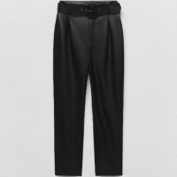 Нов кожен панталон Zara, размер M/L, снимка 5 - Панталони - 39920617