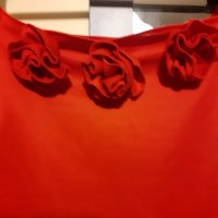 Червена рокля-испански тип, снимка 3 - Рокли - 31254603