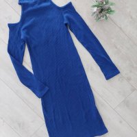 Разпродажба Нова синя рокля рипс, снимка 1 - Рокли - 40340985