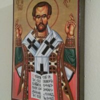 Икона на Свети Йоан Златоуст icona Sveti Ioan Zlatoust, снимка 3 - Картини - 13559840