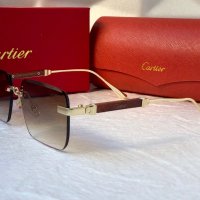 Cartier мъжки слънчеви очила с дървени дръжки, снимка 8 - Слънчеви и диоптрични очила - 42842550