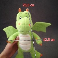 Kinder плюшена играчка дракон в зелен цвят, снимка 3 - Плюшени играчки - 44464694
