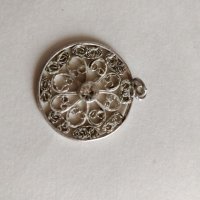 Сребърна висулка 1, снимка 1 - Колиета, медальони, синджири - 42305911