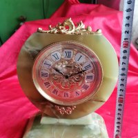 ELSINOR Настолен Швейцарски Механичен Часовник Оникс, снимка 6 - Антикварни и старинни предмети - 40675400