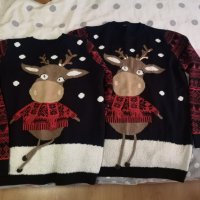  Коледнен пуловер М размер , снимка 1 - Блузи с дълъг ръкав и пуловери - 31732456