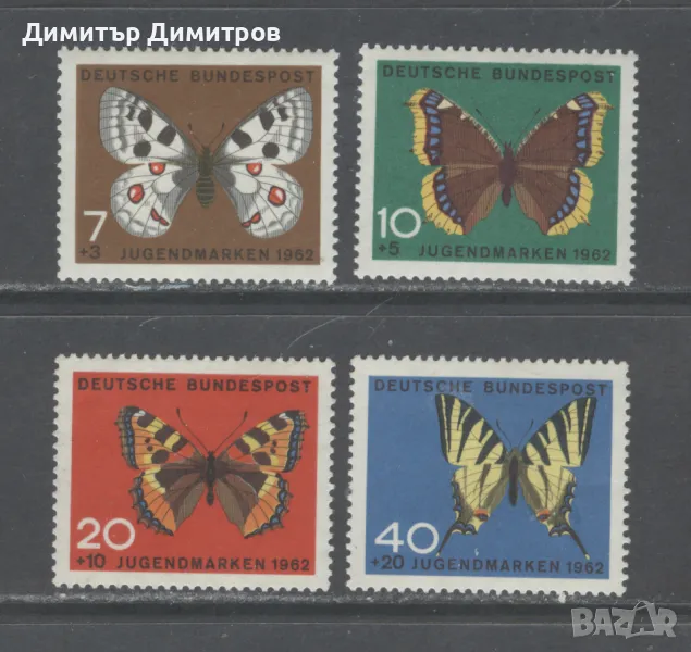 Германия 1962г - Мi 376/79 комплектна серия чиста, снимка 1