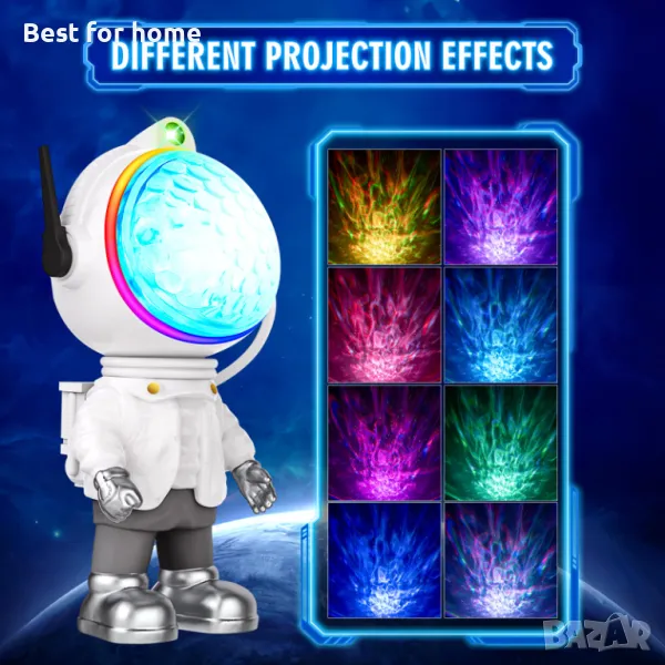 LBSTP Astronaut Galaxy Star Projector Light, снимка 1