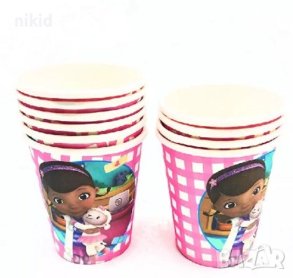 ДокМакстъфинс Док Макплюшинс  Doc McStuffins 10 бр картонени чаши парти рожден ден, снимка 1