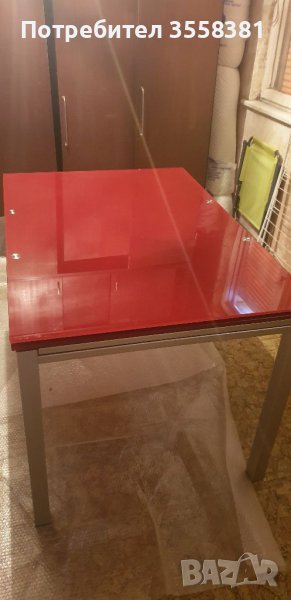 Трапезна стъклена маса , снимка 1