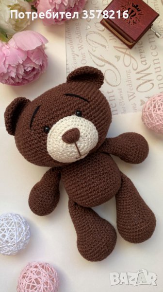 Плетена играчка мечок, подарък, снимка 1