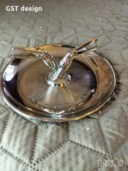РЯДЪК ПЕПЕЛНИК Hamilton Vintage 1950's Art Deco Chrome Pelican Ashtray, снимка 1