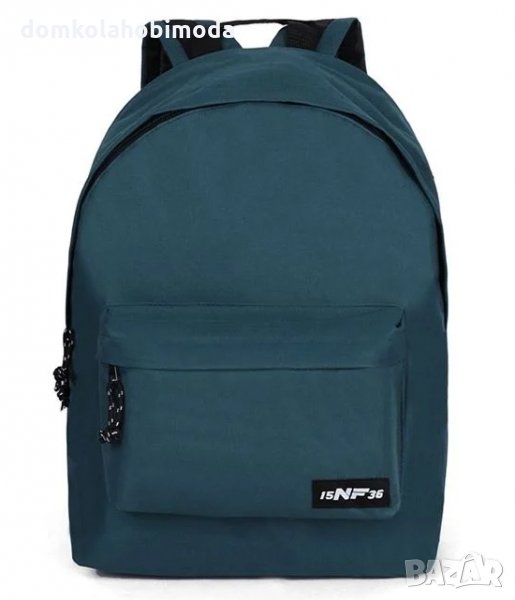 Раница с две прегради и два джоба, Меки презрамки, Подсилен гръб,32x12x44 см,Джоб за телефон с изход, снимка 1