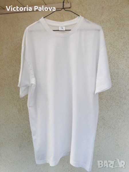 Бяла безшевна тениска,памук, снимка 1
