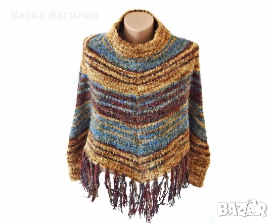 Дамско многоцветно пончо перелина, снимка 1
