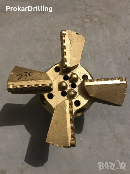 PDC длето 230 мм | Лопатково длето, ролково длето, сондажно длето, снимка 1