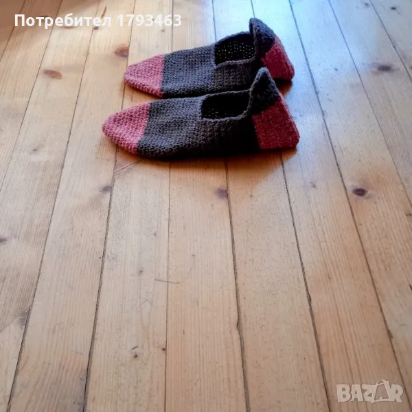 Ръчно плетени мъжки терлици размер 43, снимка 1