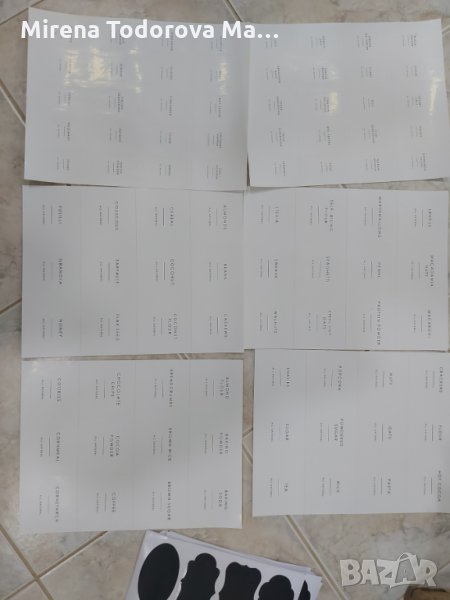 Етикети органайзер за буркани за подправки и билки, снимка 1