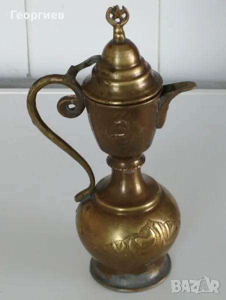 Стар месингов Османски ибрик ,кафеник-300 мл., снимка 1