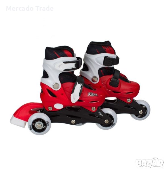 Регулируеми ролери 2 в 1, Червен - Бял, снимка 1