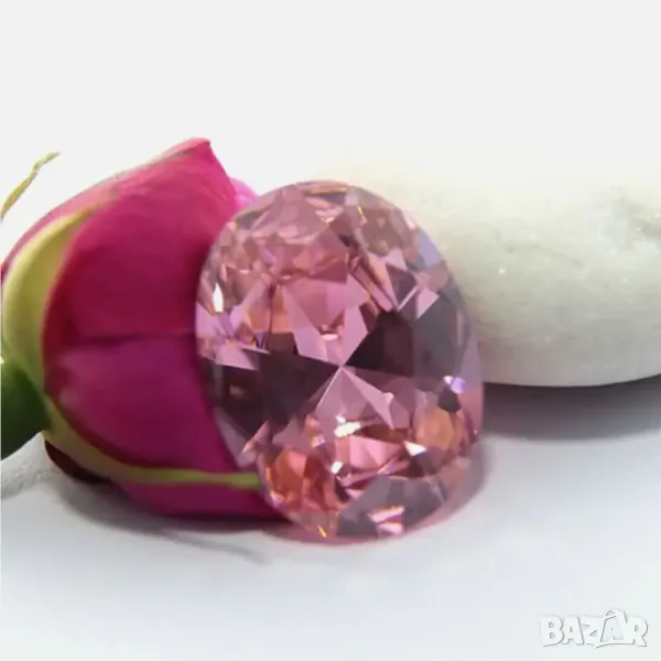 Голям розов сапфир 20х15мм, снимка 1