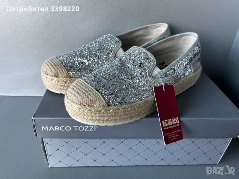 НОВИ дамски обувки Mustang true denim Original, снимка 1